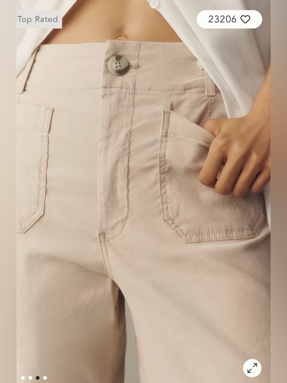 Maeve The Colette Magic Fabric Full Length Pants in Beige Size 26. NWT - Picture 3 of 12